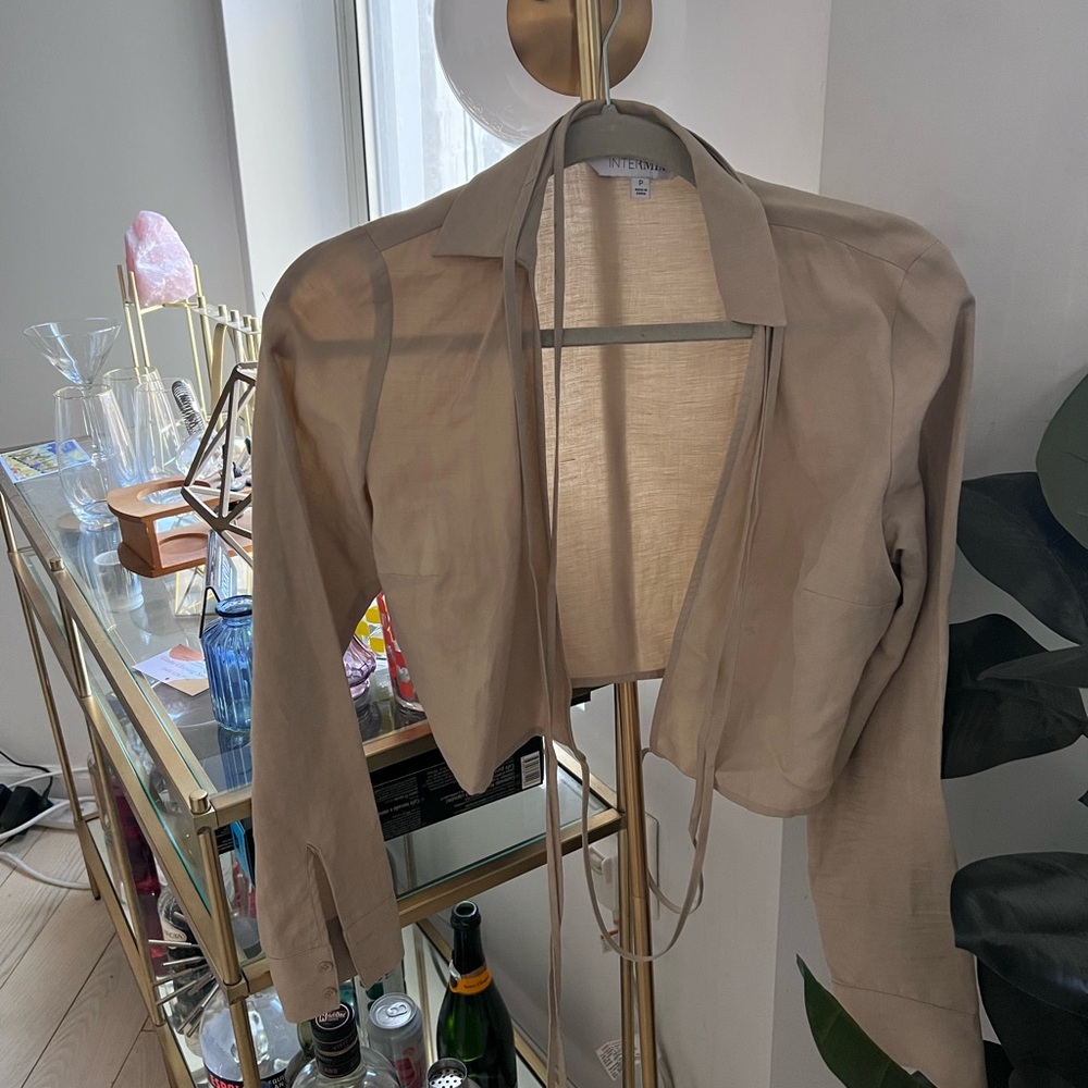 Tan Button-Up Shirt